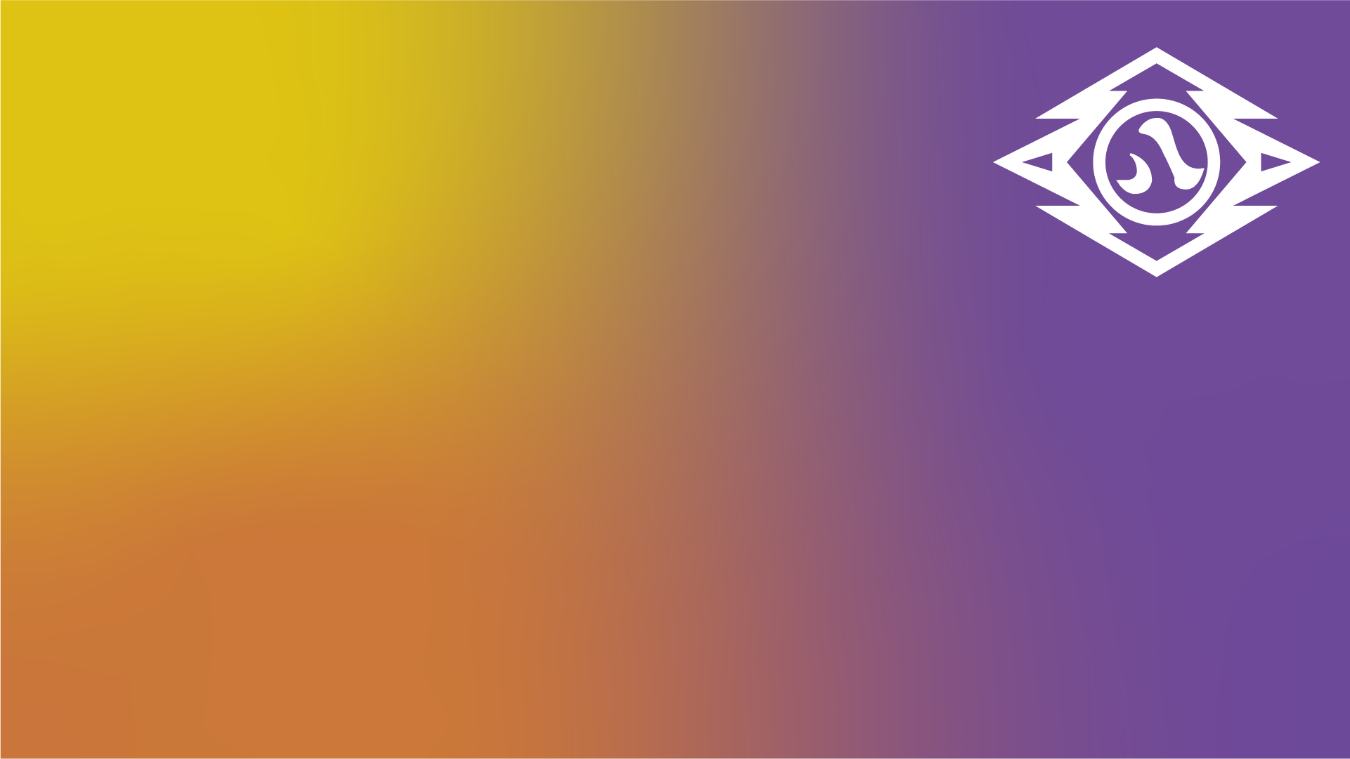 バーチャル背景の見本画像。秋をイメージ。黄色・紫色・茶色のグラデーションと交通局マーク。