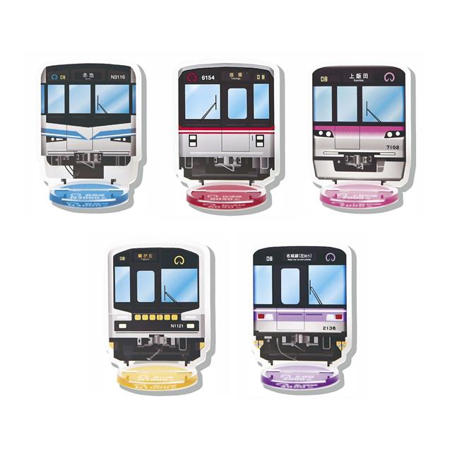 電車型アクリルスタンドの画像です。