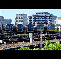 名古屋市交通局藤が丘工場の東側の道よりで撮影された優秀賞受賞作品