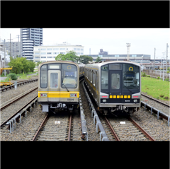 名古屋市交通局藤が丘工場の南側の歩道より撮影された名東区役所特別賞受賞作品