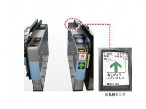 改札機モニタの写真